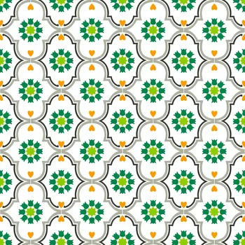 Tapeta TAPETA ZELENÁ ETNICKÁ KVĚTINOVÁ VLIESOVÁ