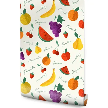 Tapeta Tapeta na zeď Barevné ovoce jídlo Nápisy