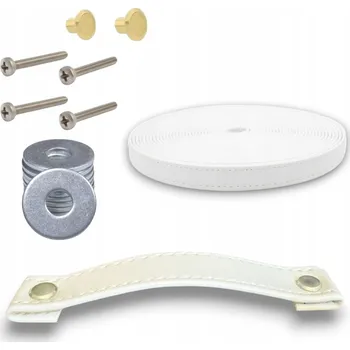 Nábytkové kování KOŽENÁ ÚCHYTKA ÚCHYTKY NÁBYTKOVÁ RUKOJEŤ PREMIUM ECO KŮŽE 128MM