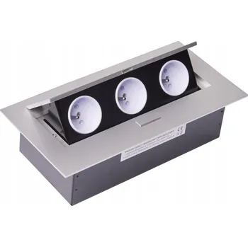 Elektrická zásuvka Elektrická Zásuvka Amix Silver na pracovní desku