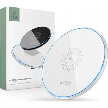 TECH-PROTECT QI15W-C1 BEZDRÁTOVÁ NABÍJEČKA 15W BÍLÁ