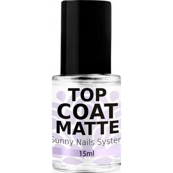 Přípravek na nehty SUNNY NAILS TOP COAT MATT vytvrzovač lak na nehty matný 15ml