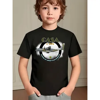 Chlapecké tričko STRIKER Dětské tričko CASA C-295 Barva: Černá, Velikost: 12 et