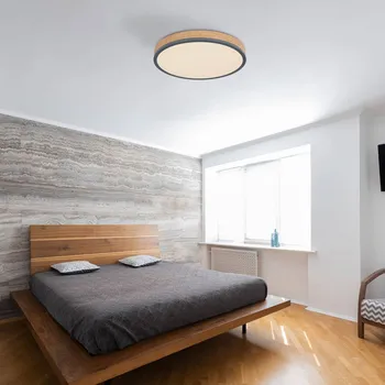 Globo LED stropní svítidlo Doro, Ø 45 cm, tmavý grafit/dřevo, dřevo, 830 Kč tmavé dřevo, grafit, opál LED 24 W celkem - Doprava zdarma