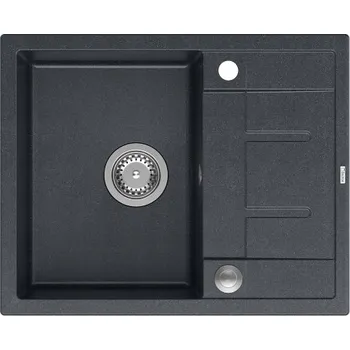 Granitový dřez Jednodřez Quadron Morgan 116, granitový, černý