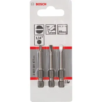 Bit BOSCH Šroubovací bity Extra Hard S0,6x4,5, délka 49 mm