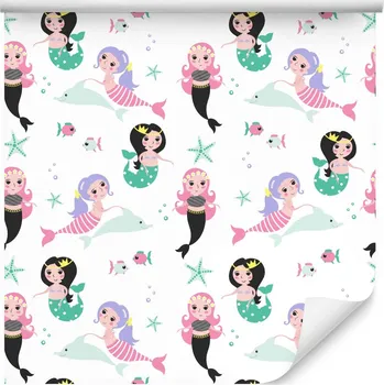 Fototapeta Tapeta do dětského pokoje mořské panny delfíni moře