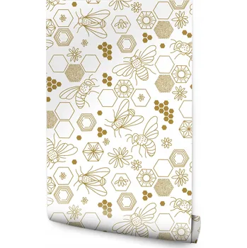 Fototapeta Tapeta na zeď VČELY Květiny Plástve Medu Dekorace
