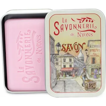 Mýdlo Marseillské mýdlo La Savonnerie de Nyons ROSE RŮŽE BOX Montmartre 200g