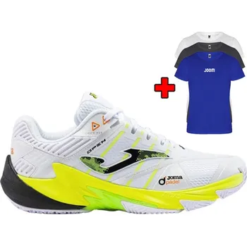 Pánská tenisová obuv Pánská tenisová obuv JOMA OPEN MEN 2402 WHITE / FLUOR YELLOW + - UK 6