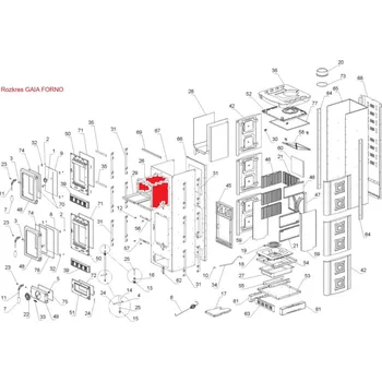 Krbová kamna La Nordica - náhradní trouba pro GAIA FORNO, GEMMA FORNO, FULVIA FORNO, DORELLA L12 FORNO