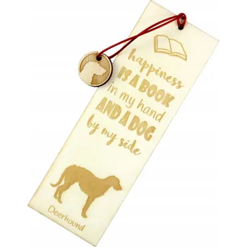 Doplněk ke knize Skotská charta gravírovaná záložka do knihy se psem, jméno psa