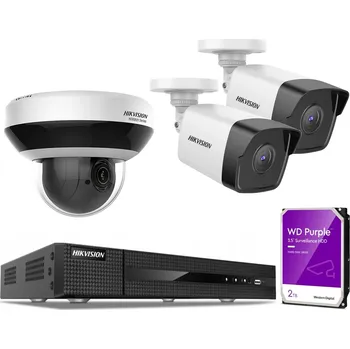 Bezpečnostní kamera Sada pro monitorování Hikvision IPCAM-B4/T4/PTZ-PoE-KIT