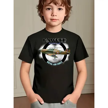 Chlapecké tričko STRIKER Dětské tričko Hawker Hurricane Barva: Černá, Velikost: 6 Let