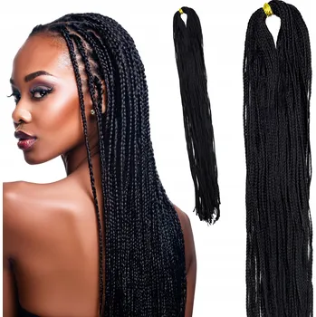 Paruka Syntetické copánky ZIZI BRAID, umělé tenké copánky černé