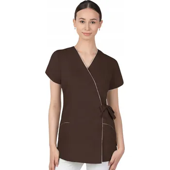 Pracovní zástěra 36 DÁMSKÝ ZAVINOVACÍ LÉKAŘSKÝ PLÁŠŤ HALENA KOSMETICKÁ ZÁSTĚRA 322