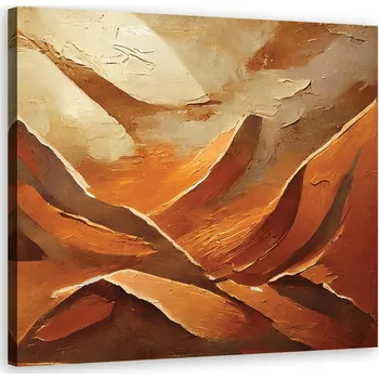 Obraz Obraz na plátně, Oranžová Abstrakce Retro 60x60