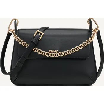 Kabelka KABELKA DKNY BELEN FLAP CROSSBODY BLK/GOLD