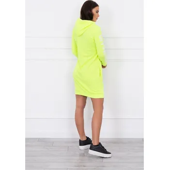 Dámské šaty Dámské neonové šaty s kapucí Off White od K-Fashion, UNI i519_14687-U