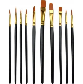 Kosmetický štětec Štětce na gel, akryl a zdobení - 10 kusů