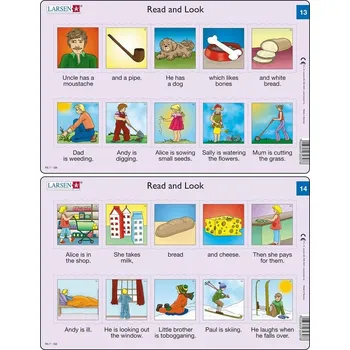 Puzzle Larsen Angličtina krátký text RA7 10 dílků