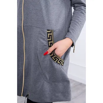 Dámská mikina Dámská stylová mikina s kapucí a ozdobami K-Fashion, UNI i519_20906-U
