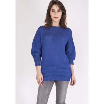 Dámský svetr Dámský svetr MKM Beatrix - modrý netopýří střih MKMSwetry, S i556_44445_2074_33