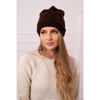 Čepice Dámská zimní čepice Klarysa hnědá od K-Fashion, UNI i519_23638-U