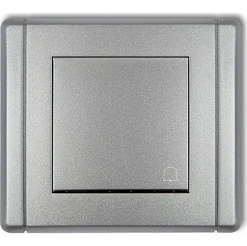 vypínač Jednopólový vypínač pod omítku Karlik stříbrný 7FWP-4