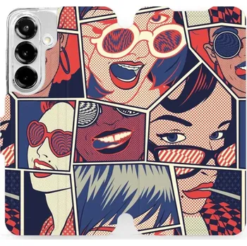 Pouzdro na mobilní telefon Flipové pouzdro Mobiwear - Samsung Galaxy S25 - VP18P Komiks (Knížkové flip pouzdro, obal, kryt na mobil Samsung Galaxy S25 - VP18P Komiks, materiál Umělá kůže + TPU - ochrana 360°, stojánek, silikonová vanička, magnetické zavírání)