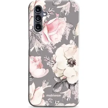 Pouzdro na mobilní telefon Mobiwear Elite Pro pro Samsung Galaxy A56 5G Květy na šedém pozadí