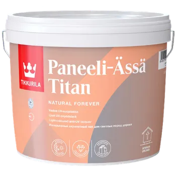 Lak na dřevo Tikkurila Polomatný průhledný lak Paneeli ässä titan 3 l