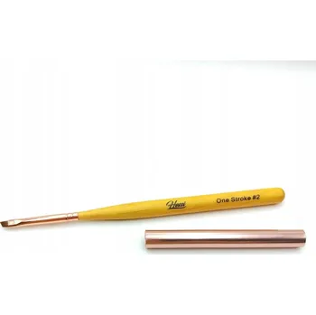 Kosmetický štětec Štětec na zdobení nehtů Hessi One Stroke 2 žlutý