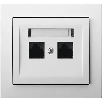 Elektrická zásuvka Internetová zásuvka nástěnná Ospel bílá