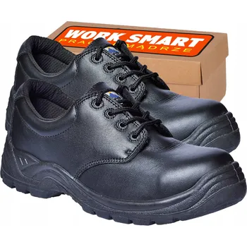 Pracovní obuv Pracovní pantofle Polobotky Portwest kožené kompozitní Thor S3 Black, velikost 45