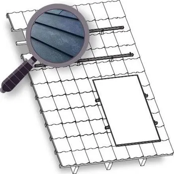 solární panel KENO Konstrukce KENO na FV pro 1 panel. Falcovaný plech