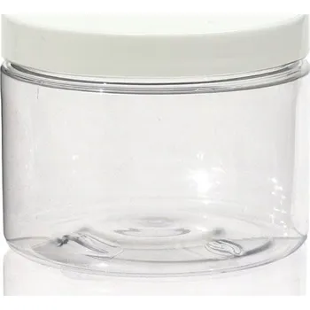 Sklenice SKLENICE NÁDOBA 500ML PET S BÍLÝM VÍČKEM na těstoviny koření vločky