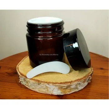 Sklenice Skleněná zavařovací sklenice 120 ml hnědá s víčkem a špachtlí