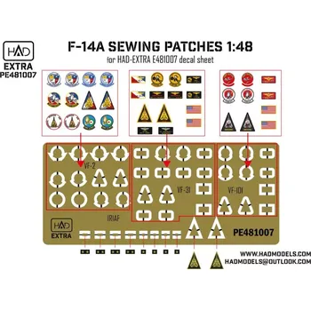 Plastikový model HAD models 1/48 F-14A Sewing Patches (PE set) Vol.2