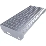 Kovový pozinkovaný protiskluzový schodišťový stupeň (30/3, 34/38) FLOMA SteelStep - šířka 60 cm, hloubka 24 cm, výška 3 cm - 00060071