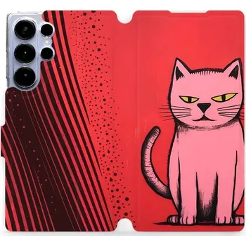 Pouzdro na mobilní telefon Flipové pouzdro Mobiwear - Samsung Galaxy S25 Ultra - VP54S Kocourek (Knížkové flip pouzdro, obal, kryt na mobil Samsung Galaxy S25 Ultra - VP54S Kocourek, materiál Umělá kůže + TPU - ochrana 360°, stojánek, silikonová vanička, magnetické zavírání)