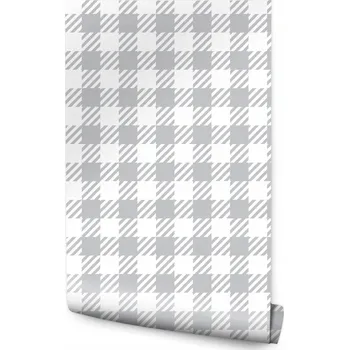 Tapeta Tapeta Moderní Šedo-Bílá Mřížka /158571711