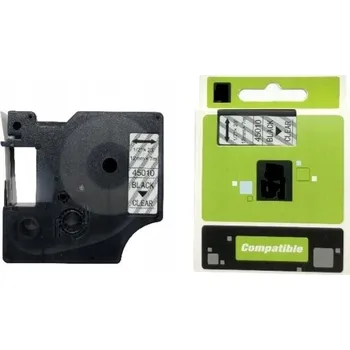 Pásek do tiskárny Páska do DYMO D1 12mm 45010 PRŮHLEDNÁ 7m
