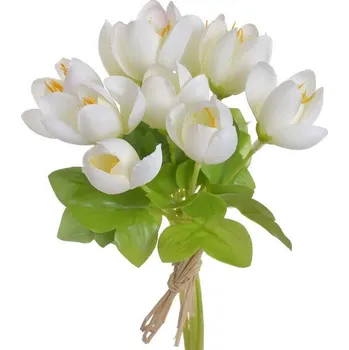 umělá květina Umělé květiny umělé krokusy bílé 20 cm