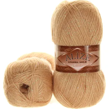 Galanterie Alize Angora Gold Simli 95 béžová