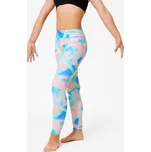 DOMYOS Gymnastické legíny s vysokým pasem 12-13 y/a / 149-159 cm BÍLÁ