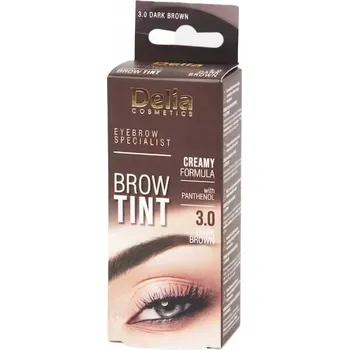 Přípravek na oči Delia Eyebrow Expert 3.0 Tmavě Hnědá krémová henna na obočí 15ml
