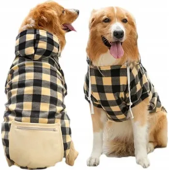 Pánská móda Flanelová mikina pro psa TIMBER 3XL Béžová