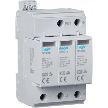 vypínač Přepěťová ochrana Hager 230 V IP20 20 A