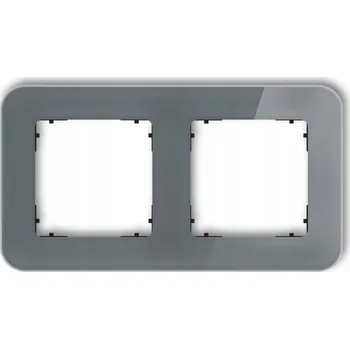 Rám na obraz Dvojitý Rámeček Karlik šedý